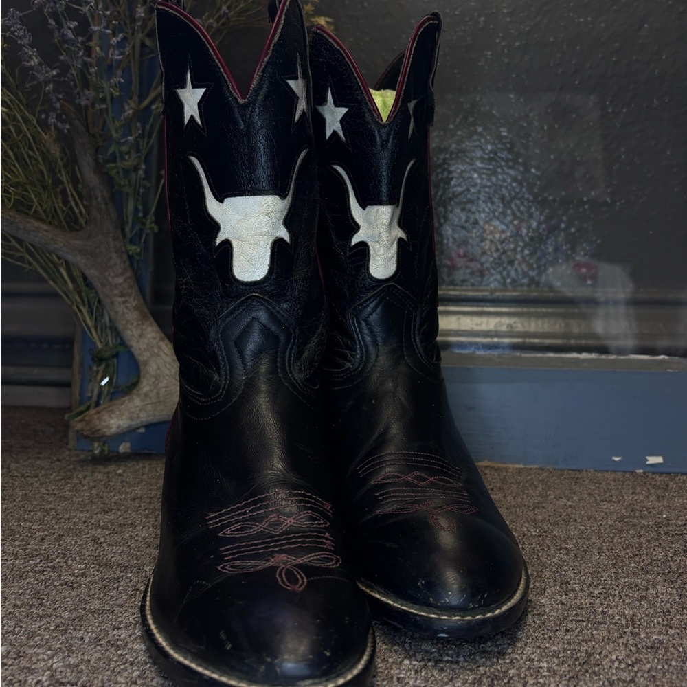 Black Western Heeled Boots